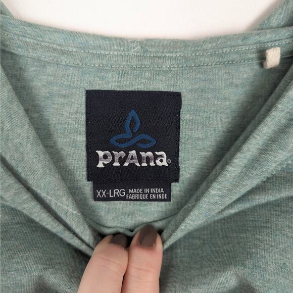 prAna Men's Starling Green Heather Prana Long Sleeve Hood Sweatshirt Size XXL - Picture 7 of 8